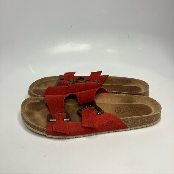 Yokono 2 strap leather sandals made in Spain red leather size 9 - Picture 5 of 10